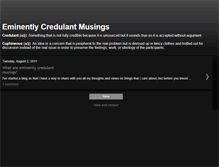 Tablet Screenshot of credulantmusings.blogspot.com