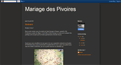 Desktop Screenshot of mariagedespivoires.blogspot.com