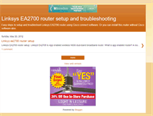 Tablet Screenshot of linksysea2700router.blogspot.com