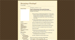 Desktop Screenshot of becomingparalegal.blogspot.com