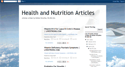 Desktop Screenshot of healthandnutritionarticles.blogspot.com