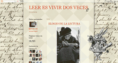 Desktop Screenshot of leeresvivirdosveces.blogspot.com
