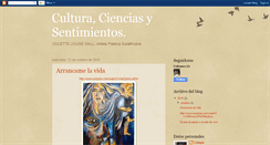 Desktop Screenshot of culturacienciasysentimientos.blogspot.com