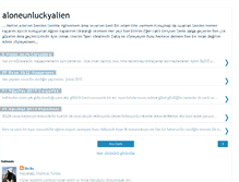 Tablet Screenshot of aloneunluckyalien.blogspot.com