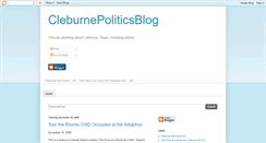 Desktop Screenshot of cleburnepolitics.blogspot.com