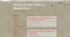 Desktop Screenshot of miningforthetruthinmelancthon.blogspot.com