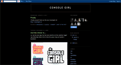 Desktop Screenshot of consolegirl.blogspot.com