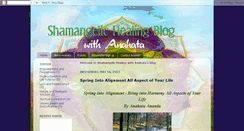 Desktop Screenshot of anahatasshamangelichealingblog.blogspot.com