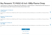 Tablet Screenshot of buy-panasonic-tc-p42u2-42-inch-1080p.blogspot.com