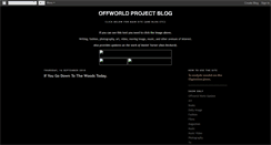 Desktop Screenshot of offworldproject.blogspot.com