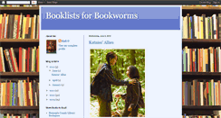 Desktop Screenshot of booklistsforbookworms.blogspot.com