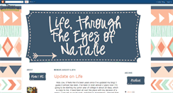 Desktop Screenshot of lifethroughtheeyesofnatalie.blogspot.com