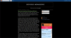 Desktop Screenshot of deviousmenagerie.blogspot.com