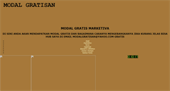 Desktop Screenshot of modalgratisan.blogspot.com