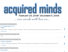 Tablet Screenshot of acquiredminds.blogspot.com