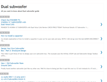 Tablet Screenshot of dualsubwoofer.blogspot.com