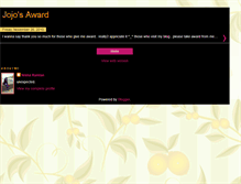 Tablet Screenshot of jojoaward.blogspot.com