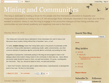 Tablet Screenshot of miningandcommunities.blogspot.com