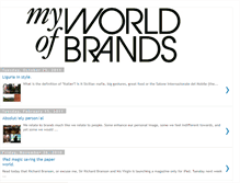 Tablet Screenshot of myworldofbrands.blogspot.com