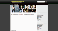 Desktop Screenshot of famouskoreanactresses.blogspot.com