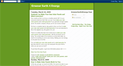 Desktop Screenshot of greener-earth-4-energy.blogspot.com