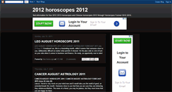 Desktop Screenshot of 2011horoscopesforever2012.blogspot.com