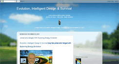 Desktop Screenshot of evolution-intelligentdesign-survival.blogspot.com
