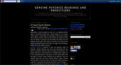 Desktop Screenshot of genuinepsychics.blogspot.com