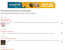 Tablet Screenshot of pensamiento-para-la-semana.blogspot.com