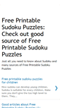 Mobile Screenshot of free-printable-sudoku-puzzles.blogspot.com