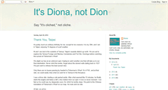 Desktop Screenshot of itsdionanotdion.blogspot.com