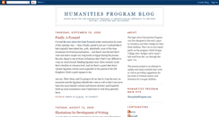 Desktop Screenshot of humanitiesprogram.blogspot.com