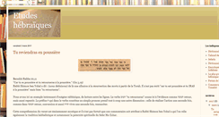 Desktop Screenshot of etudes-hebraiques.blogspot.com