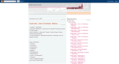 Desktop Screenshot of indiatravelinfo.blogspot.com