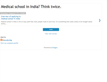 Tablet Screenshot of medschoolindia.blogspot.com