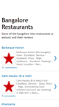 Mobile Screenshot of bangalorebestrestaurants.blogspot.com