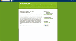 Desktop Screenshot of nogreaterjoy.blogspot.com