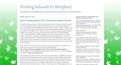 Desktop Screenshot of nursingschoolsinmaryland.blogspot.com