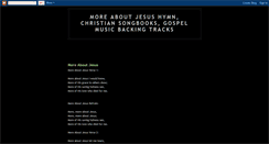 Desktop Screenshot of moreaboutjesusiwouldknow.blogspot.com