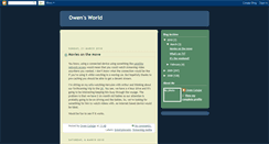 Desktop Screenshot of owencsworld.blogspot.com