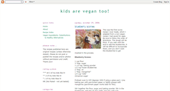 Desktop Screenshot of kidsarevegantoo.blogspot.com