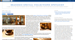 Desktop Screenshot of brandeisspecialcollections.blogspot.com