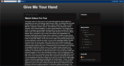 Desktop Screenshot of givemeyourhand1.blogspot.com