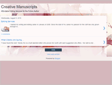 Tablet Screenshot of creativemanuscripts.blogspot.com