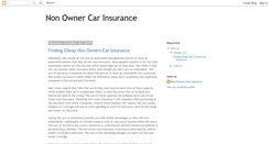 Desktop Screenshot of nonownercarinsurance.blogspot.com