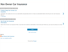 Tablet Screenshot of nonownercarinsurance.blogspot.com