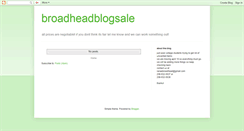 Desktop Screenshot of broadheadblogsale.blogspot.com