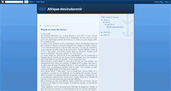 Desktop Screenshot of afrique-desirsdavenir.blogspot.com