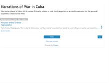 Tablet Screenshot of narrations-of-war-in-cuba.blogspot.com