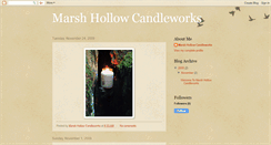 Desktop Screenshot of marshhollowcandleworks.blogspot.com